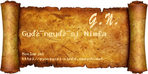 Gyöngyösi Nimfa névjegykártya